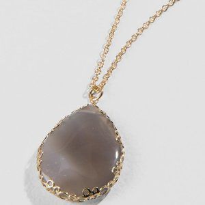 Francesca's Purple & Gold Stone Pendant